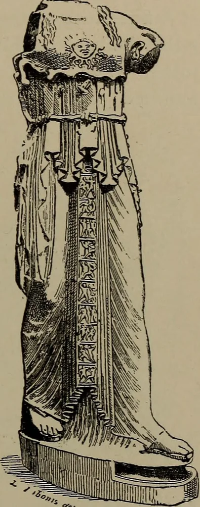 An illustration from Embroidery and lace: their manufacture and history from the remotest antiquity to the present day. A handbook for amateurs, collectors and general readers, 1888, leaf 42