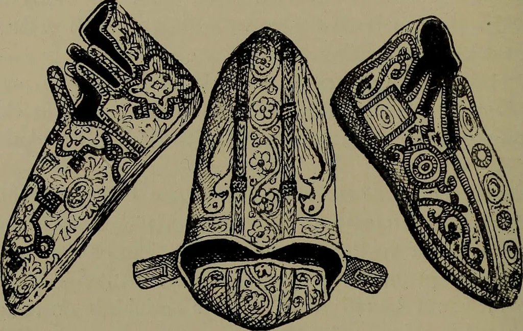 An illustration from Embroidery and lace: their manufacture and history from the remotest antiquity to the present day. A handbook for amateurs, collectors and general readers, 1888, leaf 69