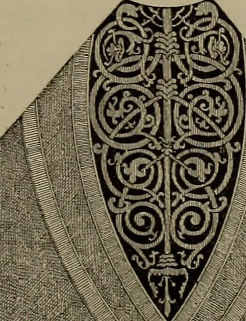 An illustration from Embroidery and lace: their manufacture and history from the remotest antiquity to the present day. A handbook for amateurs, collectors and general readers, 1888, leaf 76