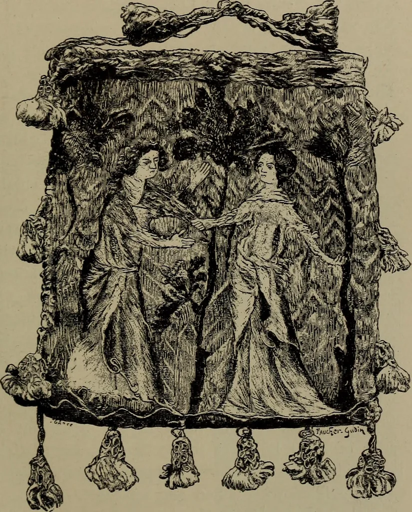 An illustration from Embroidery and lace: their manufacture and history from the remotest antiquity to the present day. A handbook for amateurs, collectors and general readers, 1888, leaf 94