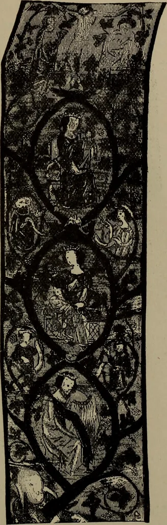 An illustration from Embroidery and lace: their manufacture and history from the remotest antiquity to the present day. A handbook for amateurs, collectors and general readers, 1888, leaf 96