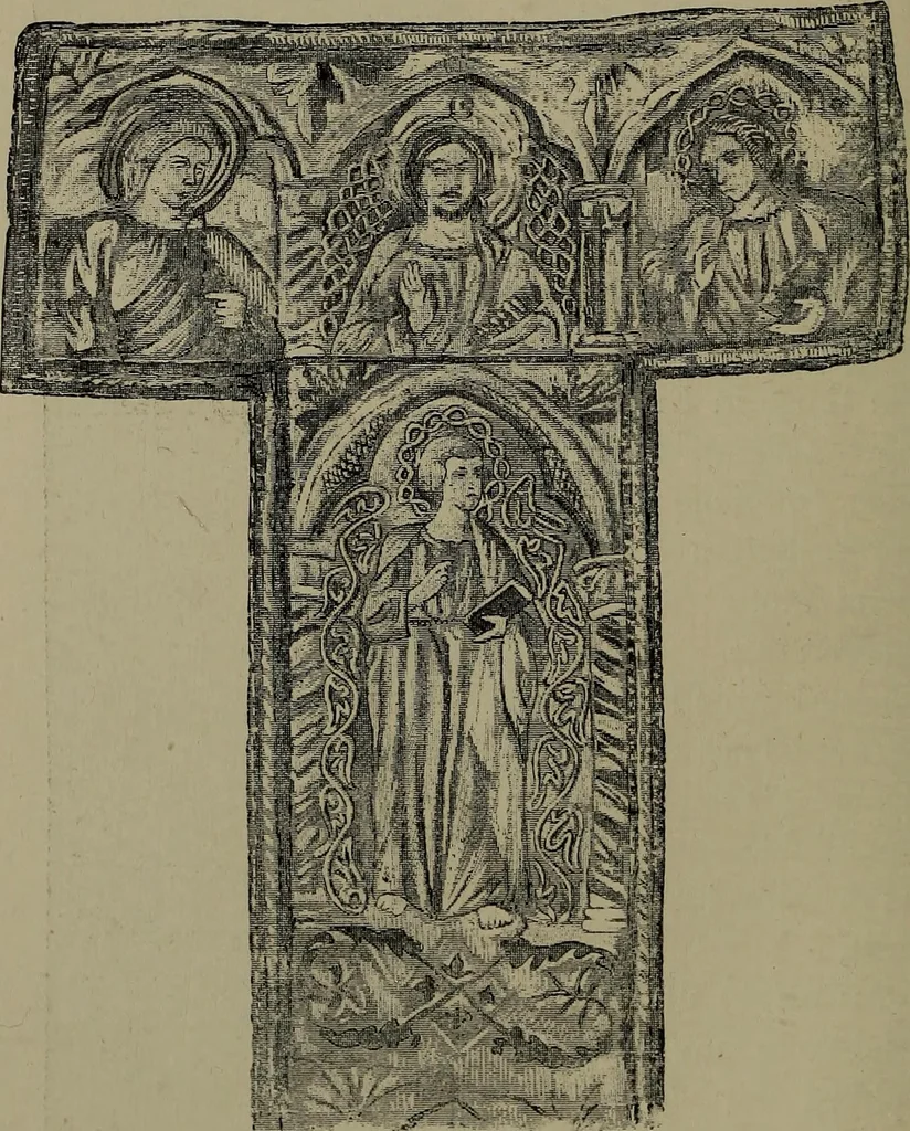 An illustration from Embroidery and lace: their manufacture and history from the remotest antiquity to the present day. A handbook for amateurs, collectors and general readers, 1888, leaf 97