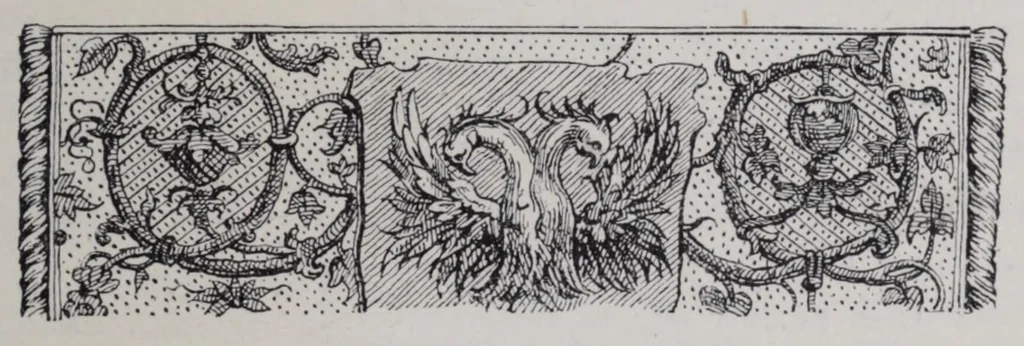 An illustration from Embroidery and lace: their manufacture and history from the remotest antiquity to the present day. A handbook for amateurs, collectors, and general readers, 1888, leaf 101