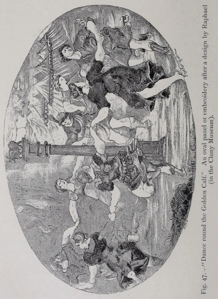 An illustration from Embroidery and lace: their manufacture and history from the remotest antiquity to the present day. A handbook for amateurs, collectors, and general readers, 1888, leaf 126