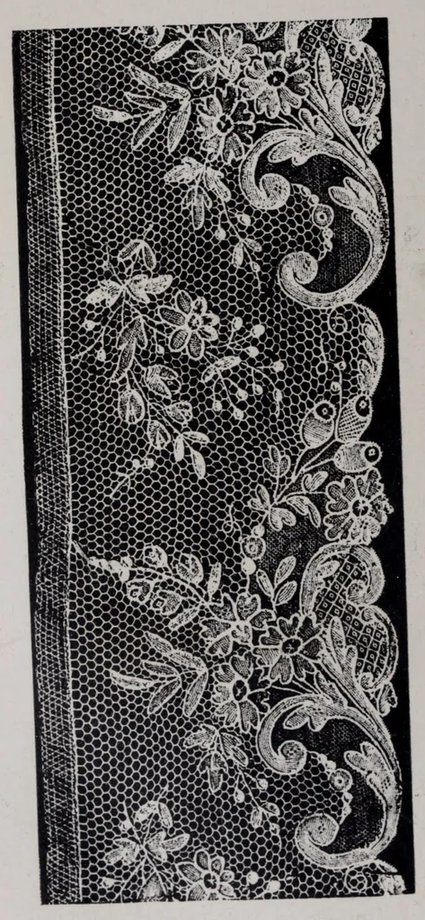 An illustration from Embroidery and lace: their manufacture and history from the remotest antiquity to the present day. A handbook for amateurs, collectors, and general readers, 1888, leaf 256