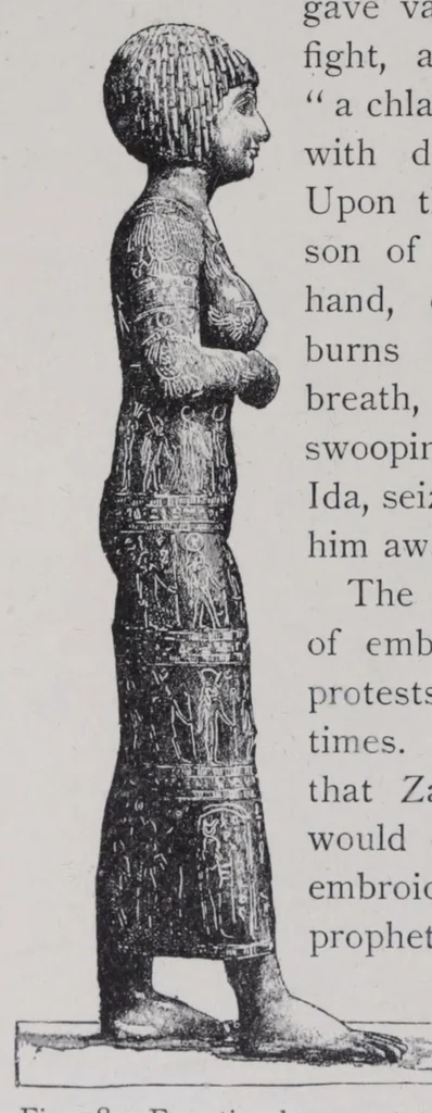 An illustration from Embroidery and lace: their manufacture and history from the remotest antiquity to the present day. A handbook for amateurs, collectors, and general readers, 1888, leaf 42