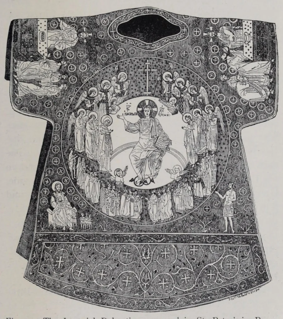 An illustration from Embroidery and lace: their manufacture and history from the remotest antiquity to the present day. A handbook for amateurs, collectors, and general readers, 1888, leaf 81