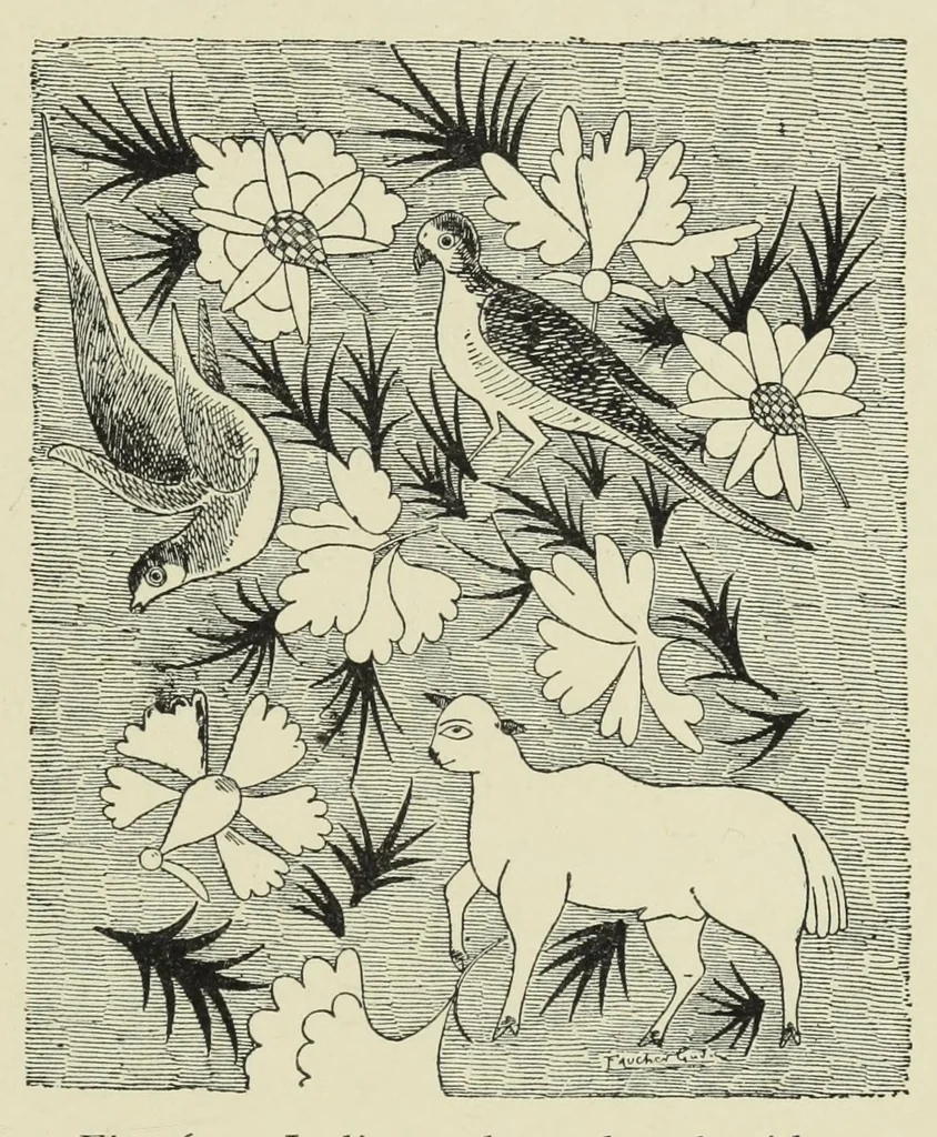 An illustration from Embroidery and lace : their manufacture and history, 1899, leaf 155
