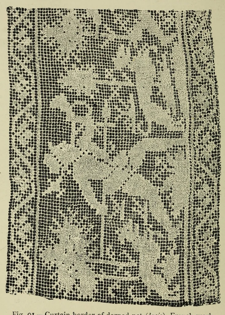 An illustration from Embroidery and lace : their manufacture and history, 1899, leaf 196