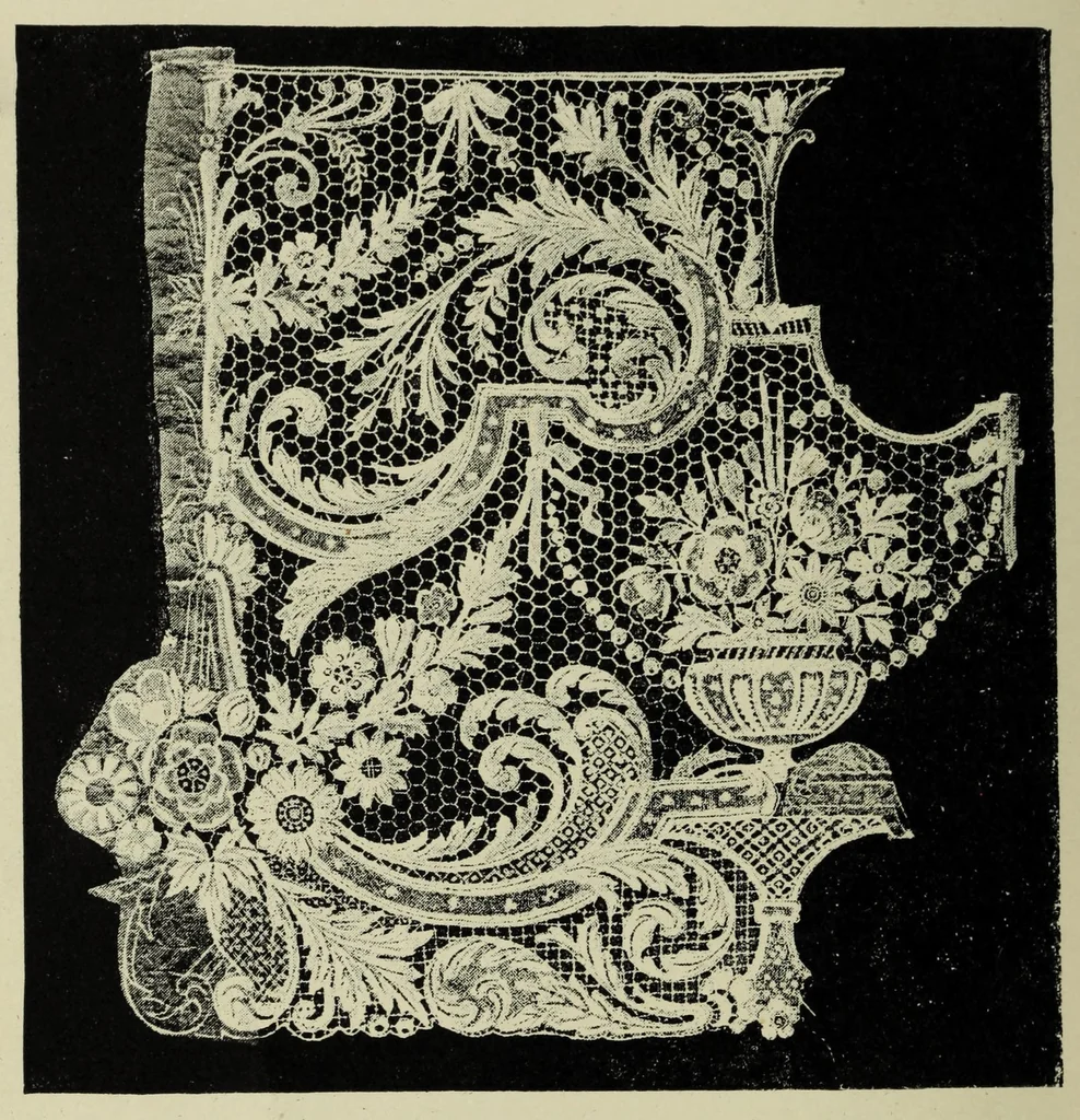 An illustration from Embroidery and lace : their manufacture and history, 1899, leaf 262