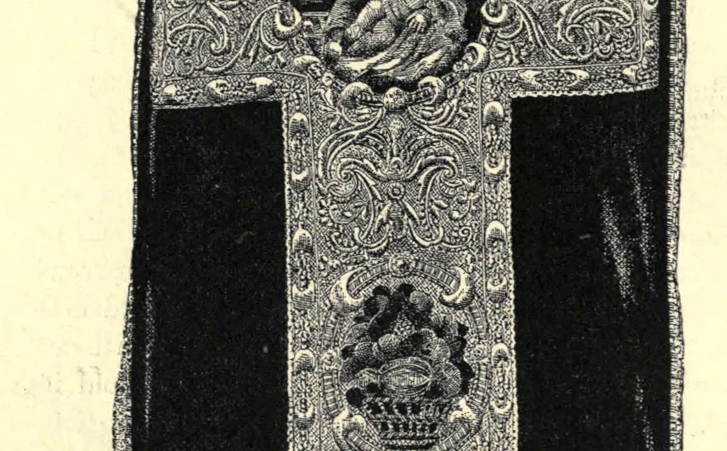 An illustration from Embroidery and lace; their manufacture and history from the remotest antiquity to the present day. A handbook for amateurs, collectors, and general readers, 1888, leaf 152