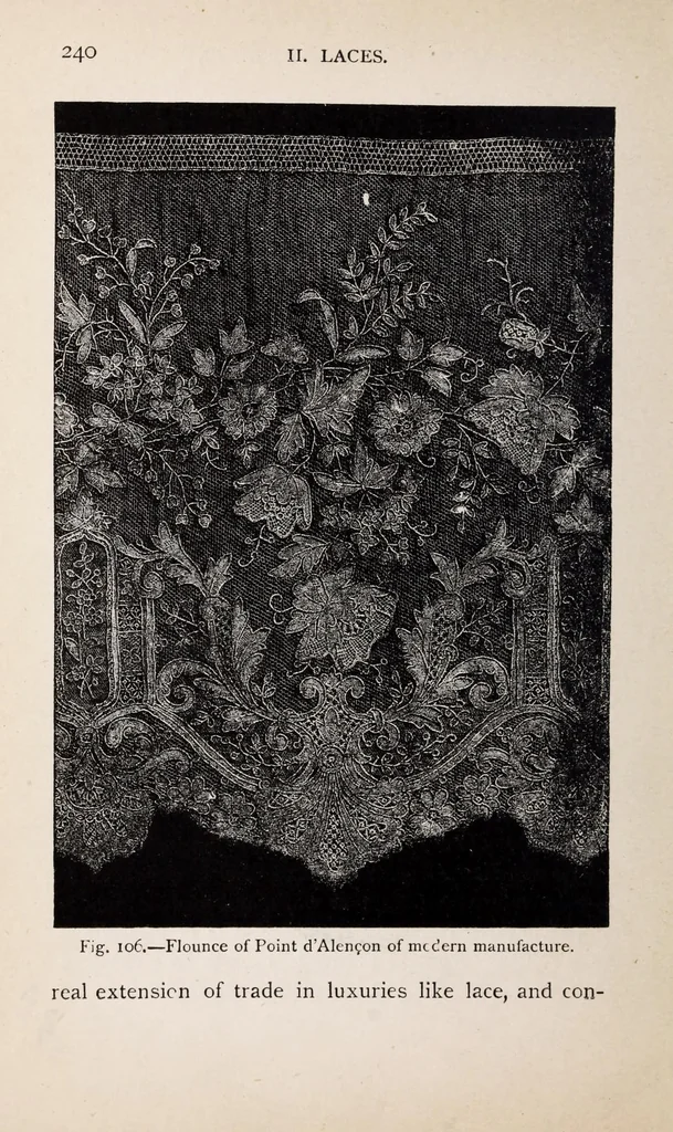 An illustration from Embroidery and lace; their manufacture and history, 1899, leaf 222