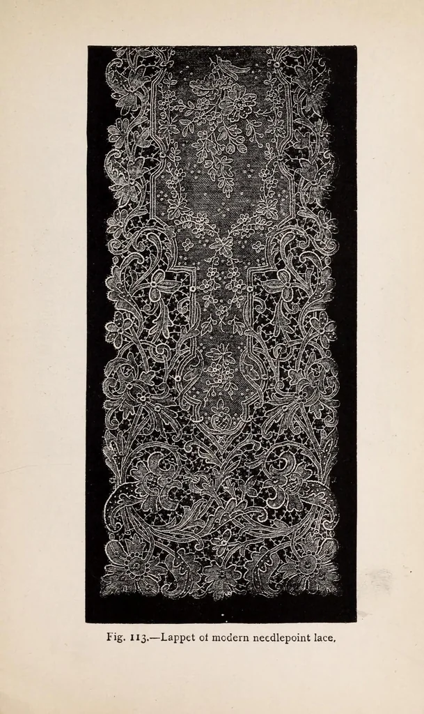 An illustration from Embroidery and lace; their manufacture and history, 1899, leaf 229