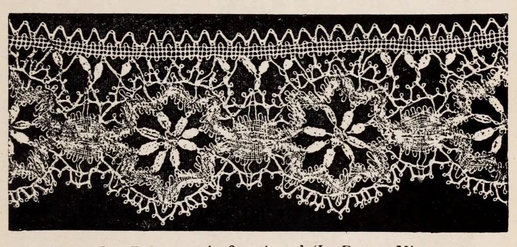 An illustration from Embroidery and lace; their manufacture and history, 1899, leaf 267
