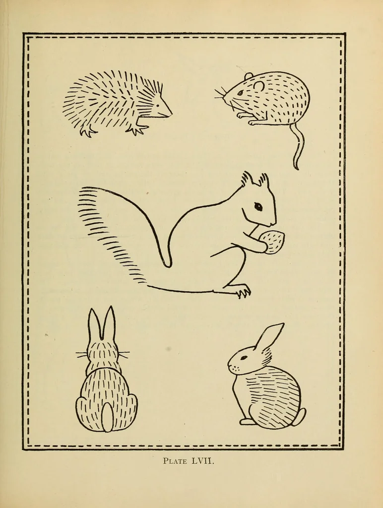 An illustration from An embroidery pattern book, 1917, leaf 131