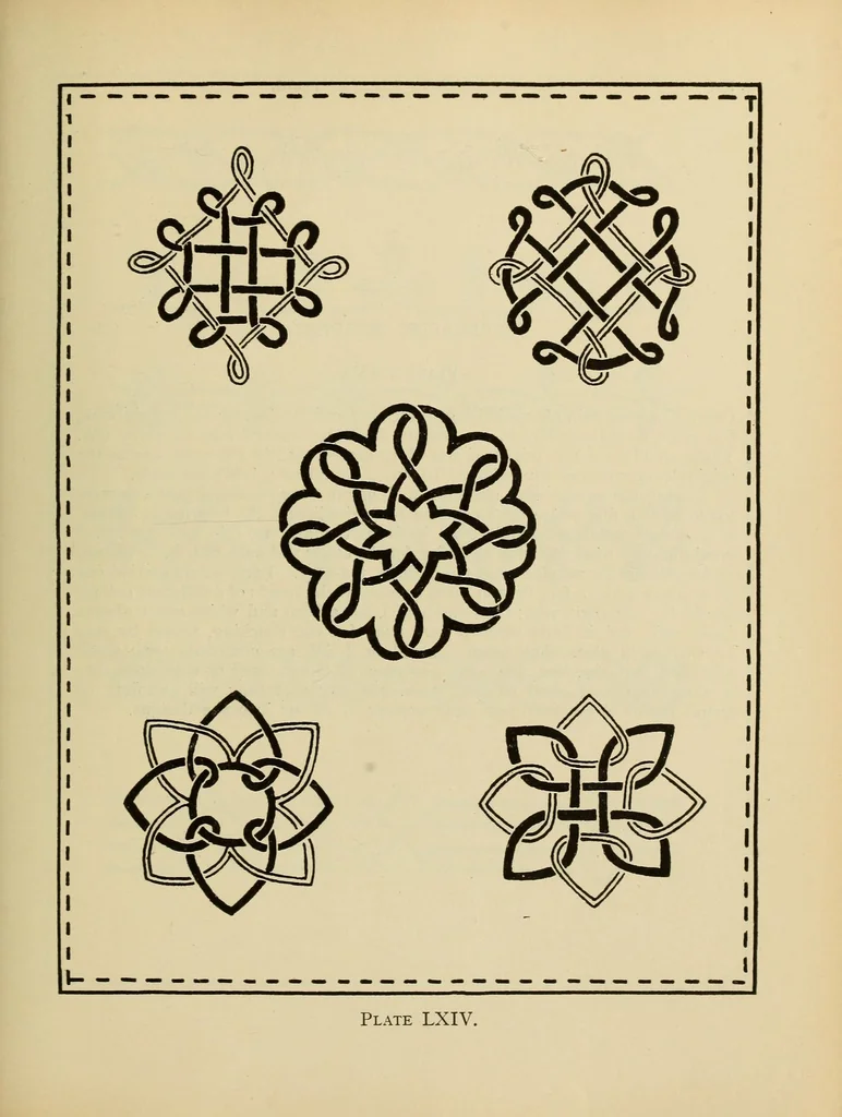An illustration from An embroidery pattern book, 1917, leaf 145