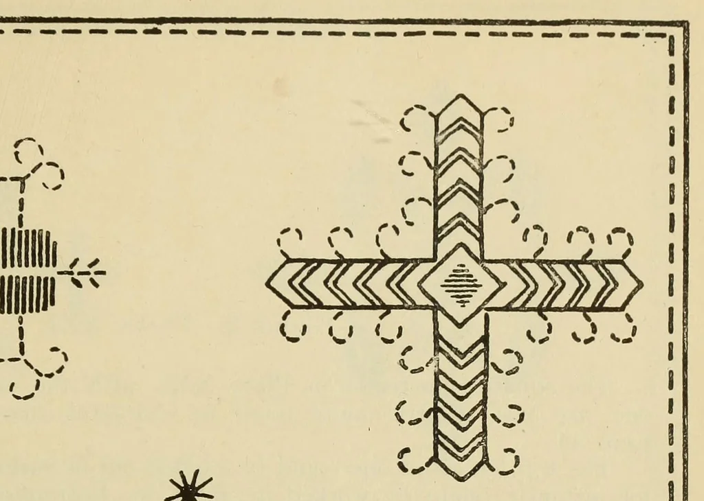 An illustration from An embroidery pattern book, 1917, leaf 57
