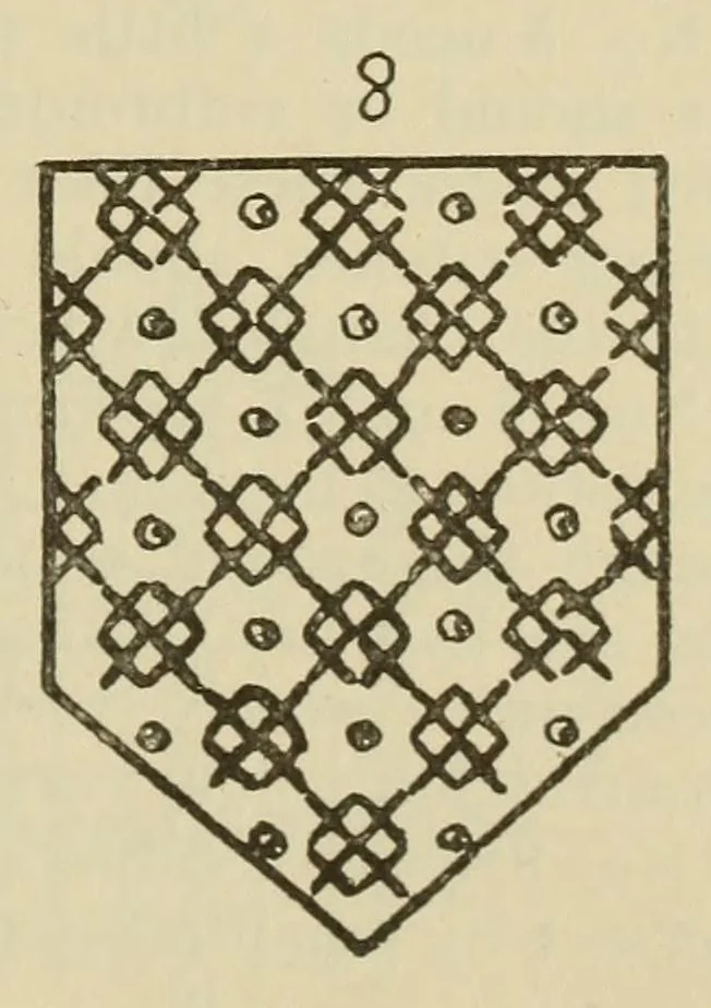 An illustration from An embroidery pattern book, 1917, leaf 87
