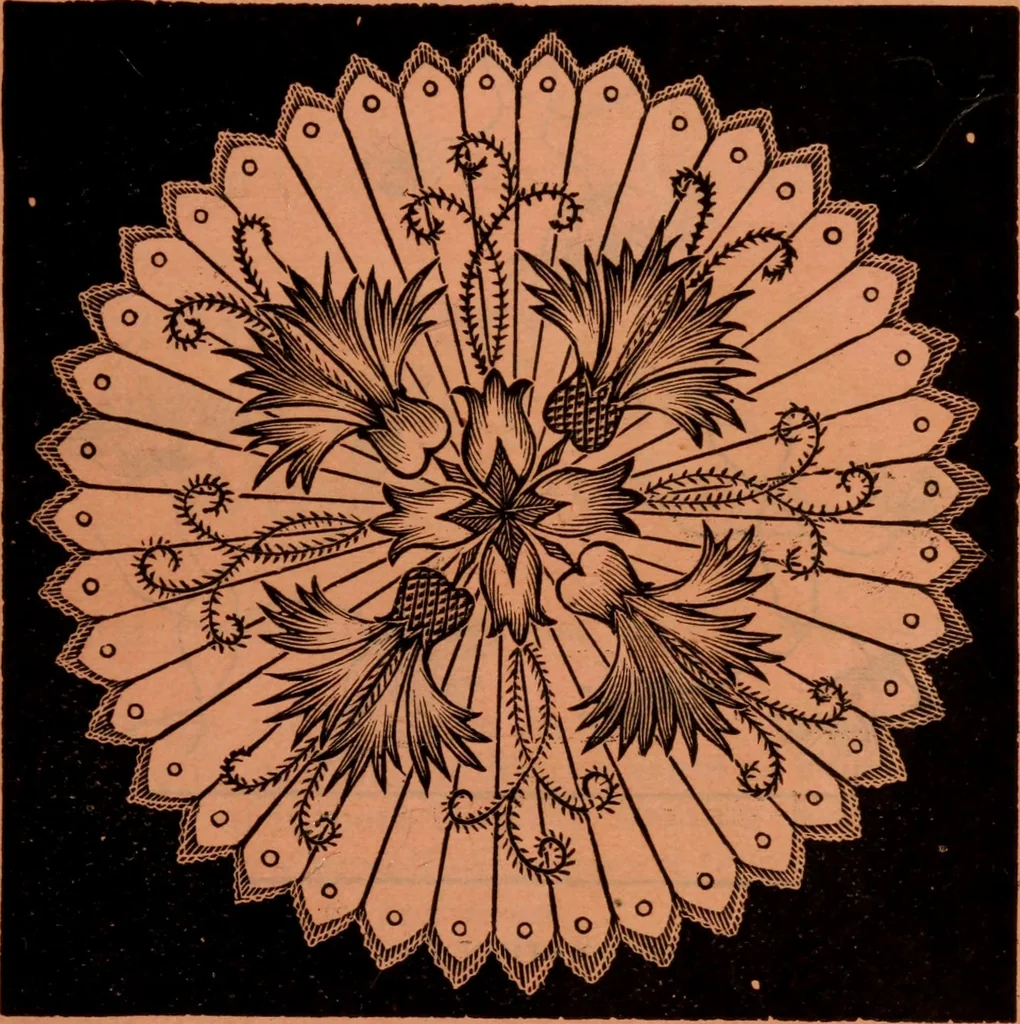 An illustration from Embroidery silks, 1900, leaf 5