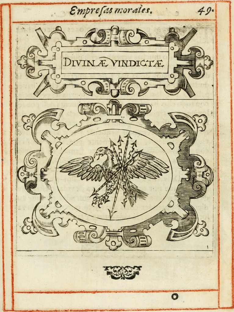 An illustration from Empresas morales, 1581, leaf 104