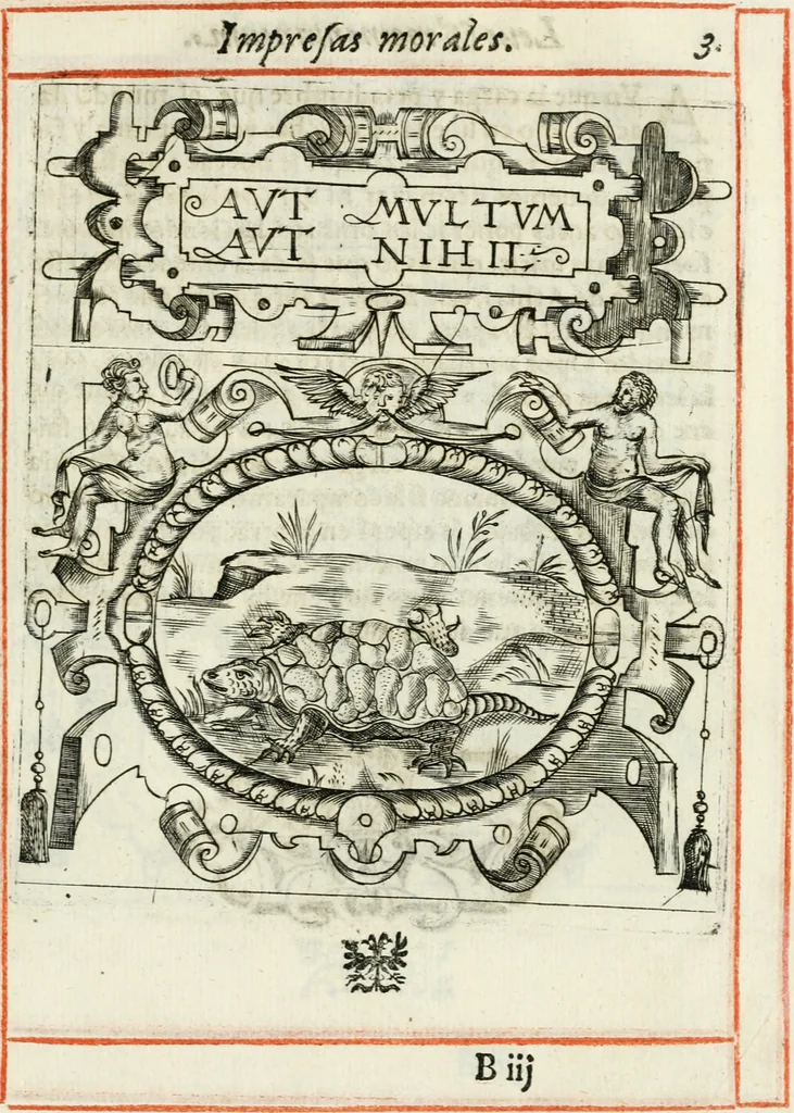 An illustration from Empresas morales, 1581, leaf 12