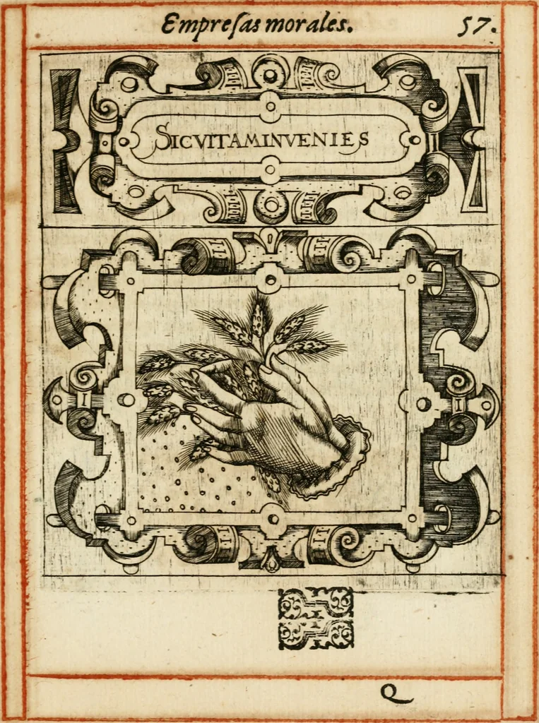 An illustration from Empresas morales, 1581, leaf 120