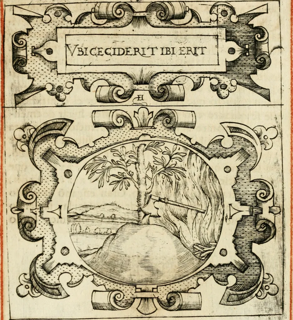 An illustration from Empresas morales, 1581, leaf 142