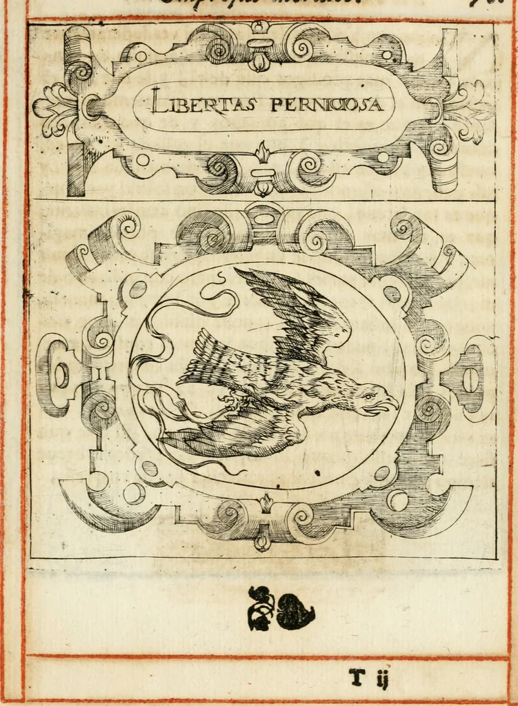 An illustration from Empresas morales, 1581, leaf 146