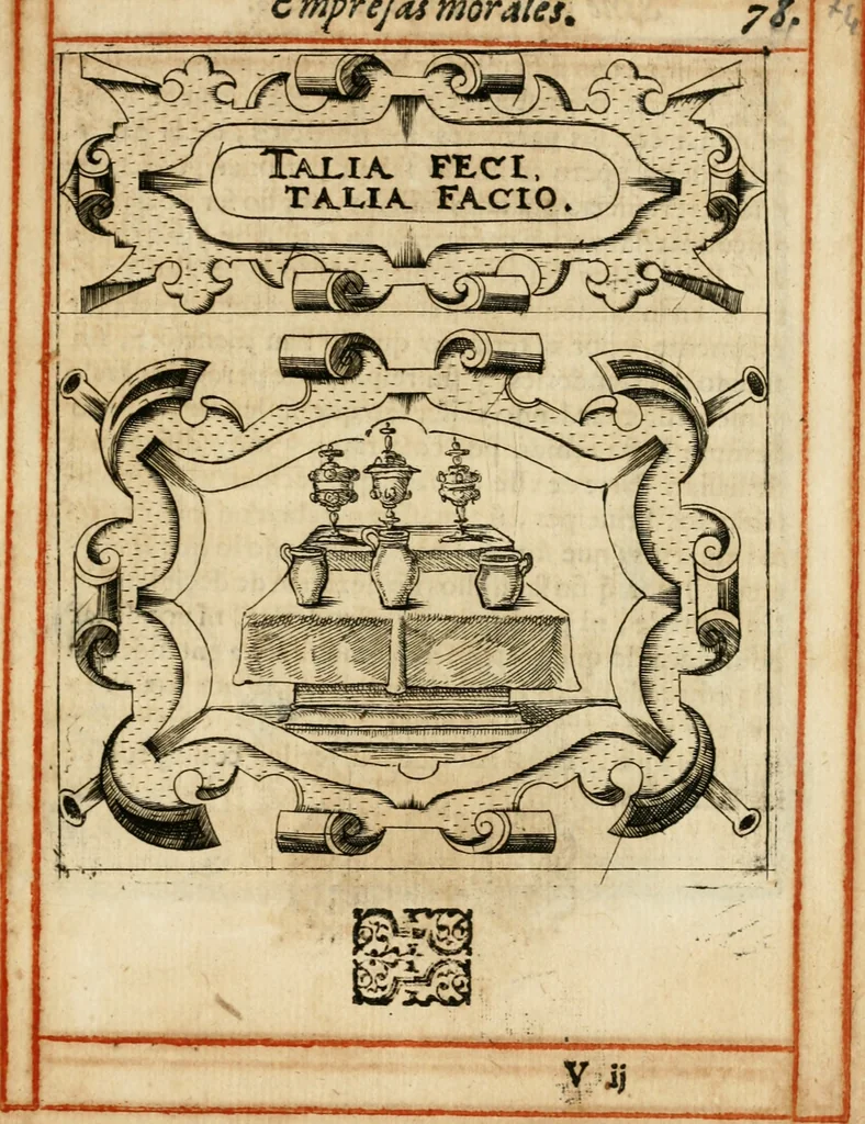 An illustration from Empresas morales, 1581, leaf 154