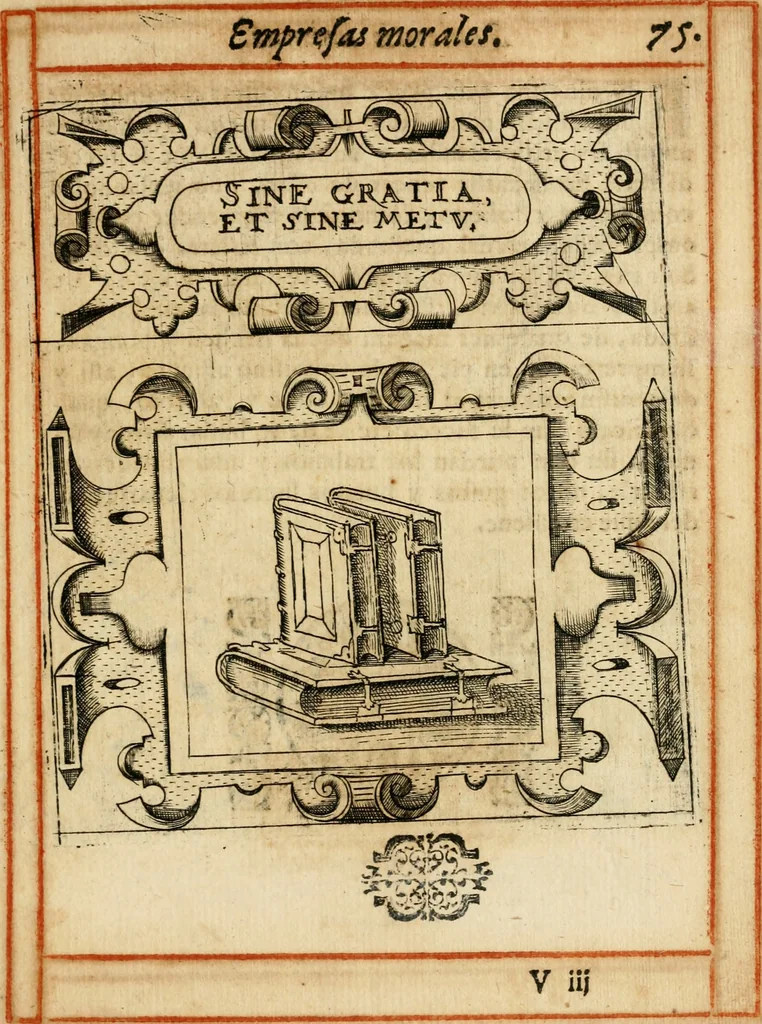 An illustration from Empresas morales, 1581, leaf 156
