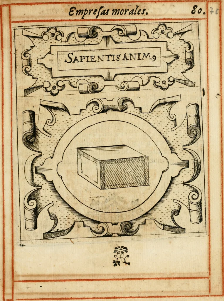 An illustration from Empresas morales, 1581, leaf 158