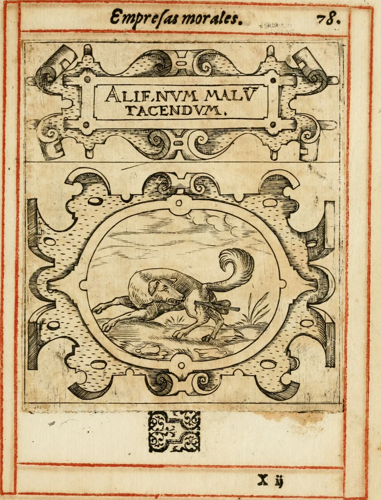 An illustration from Empresas morales, 1581, leaf 162