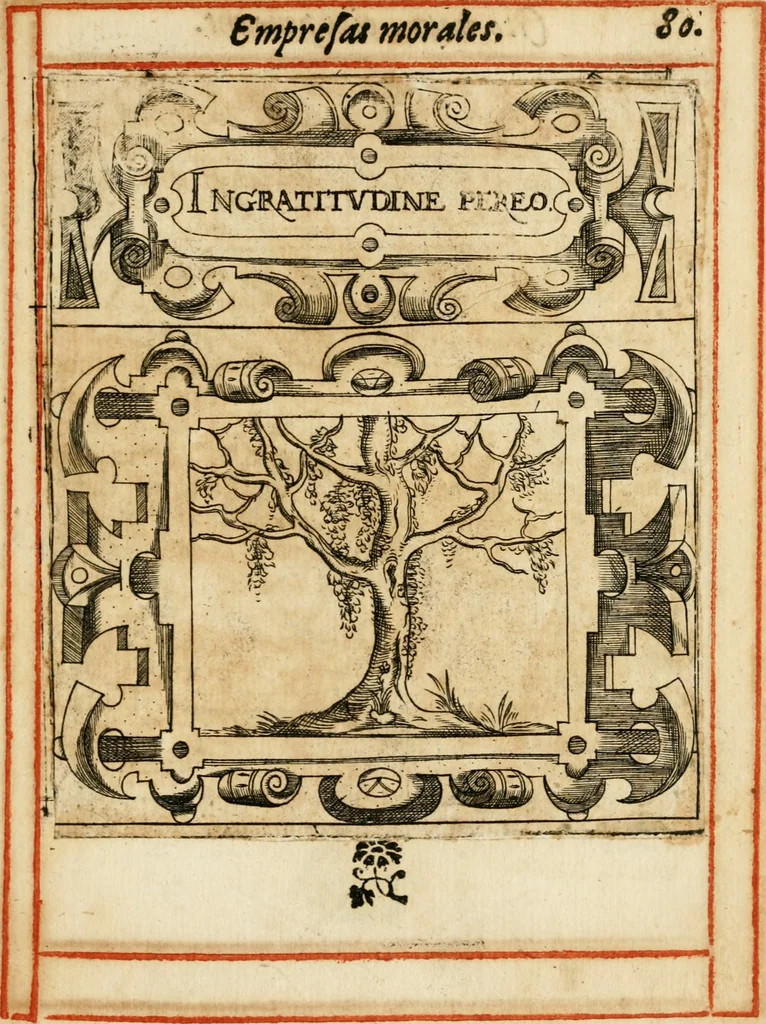 An illustration from Empresas morales, 1581, leaf 166