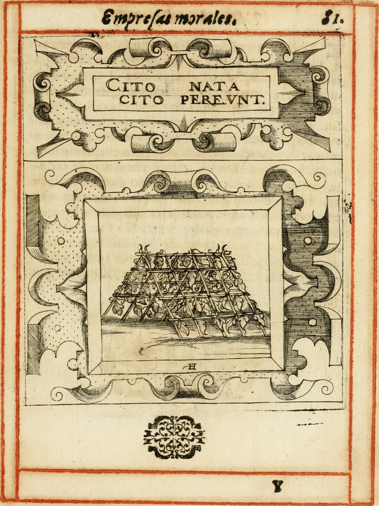 An illustration from Empresas morales, 1581, leaf 168