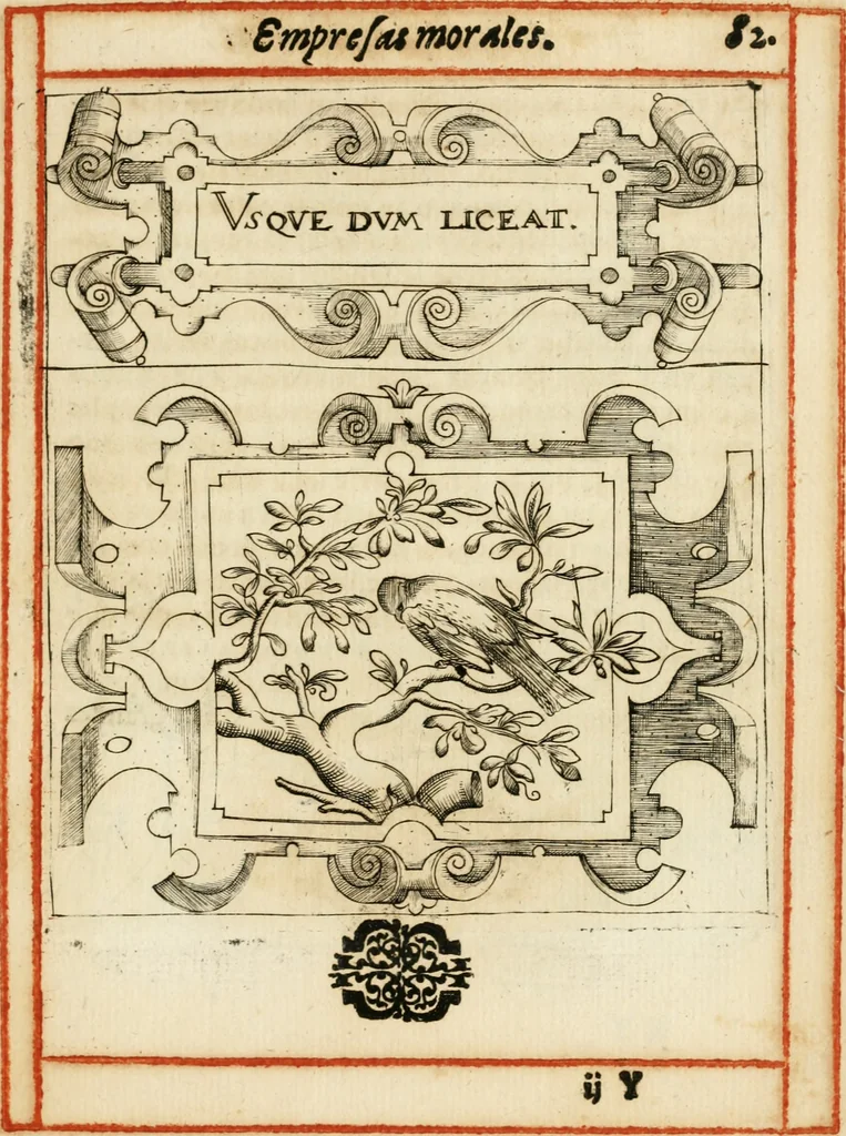 An illustration from Empresas morales, 1581, leaf 170