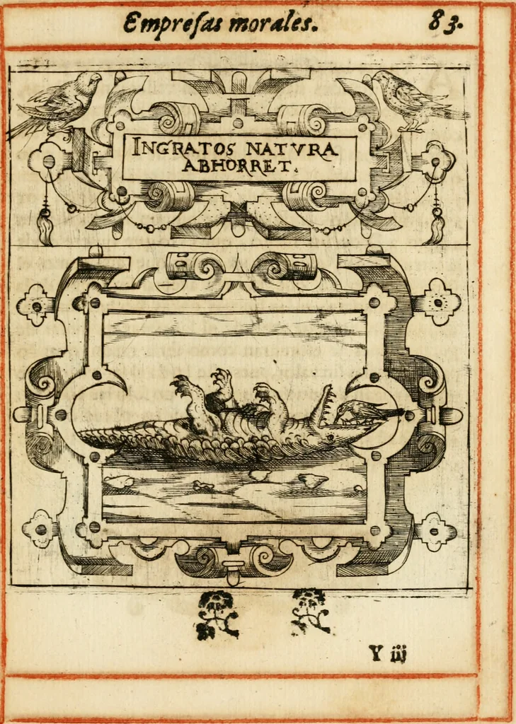 An illustration from Empresas morales, 1581, leaf 172