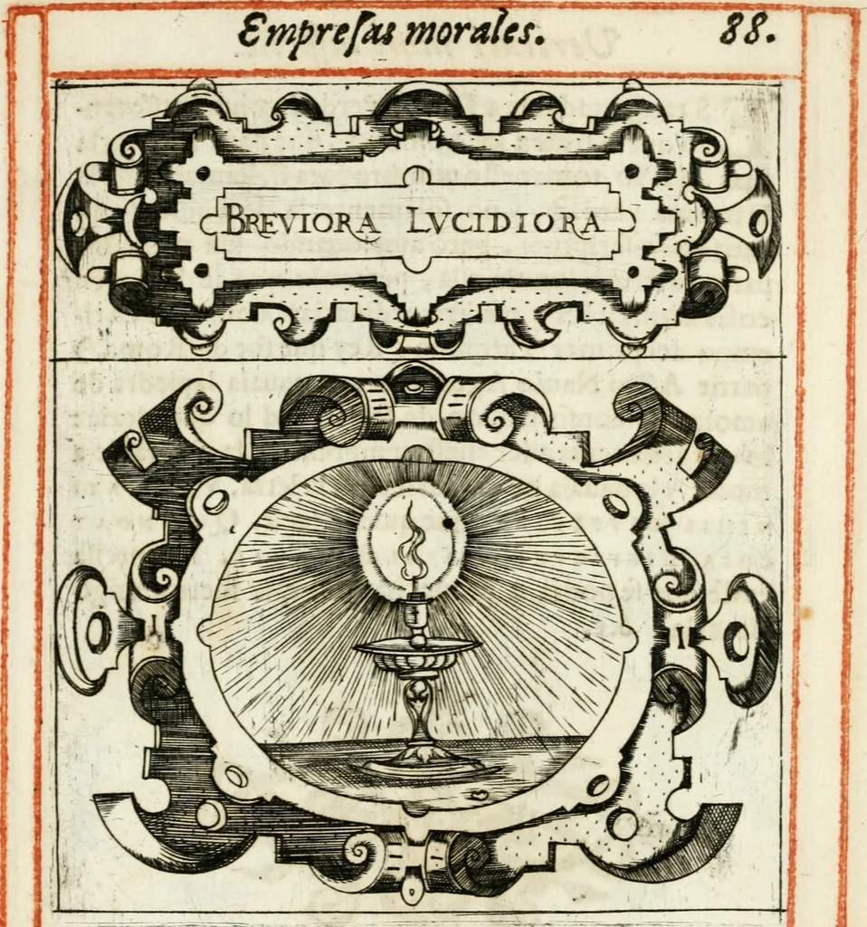 An illustration from Empresas morales, 1581, leaf 182