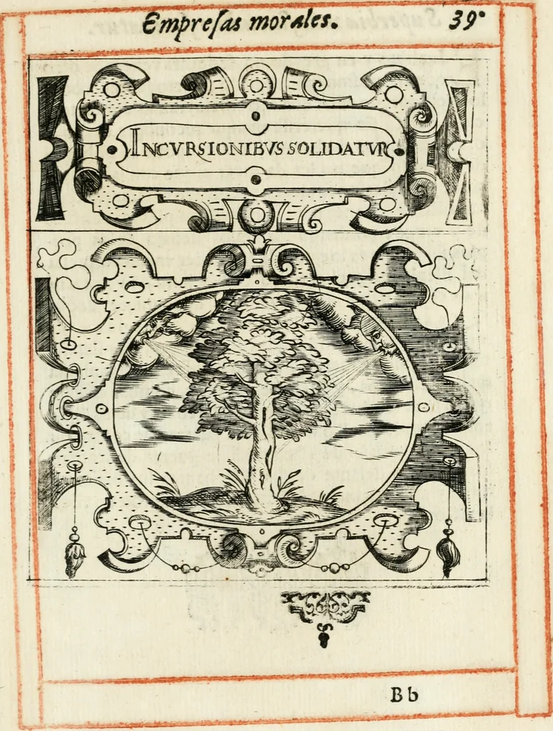An illustration from Empresas morales, 1581, leaf 192