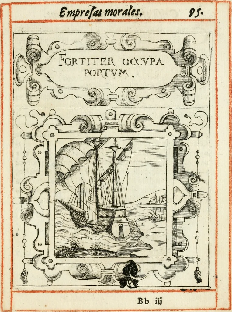 An illustration from Empresas morales, 1581, leaf 196