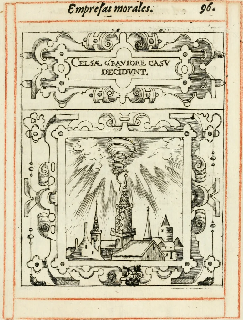 An illustration from Empresas morales, 1581, leaf 198