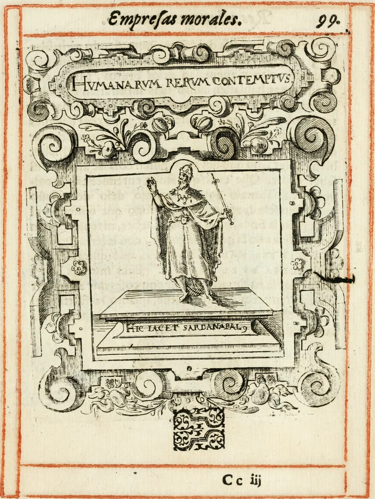 An illustration from Empresas morales, 1581, leaf 204