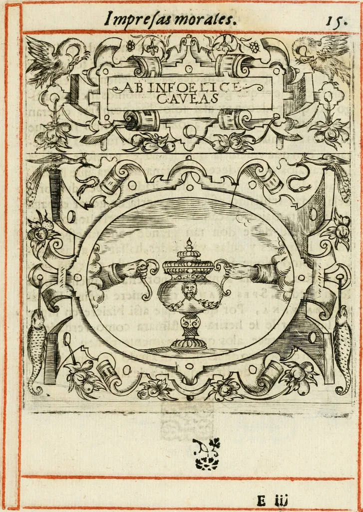 An illustration from Empresas morales, 1581, leaf 36