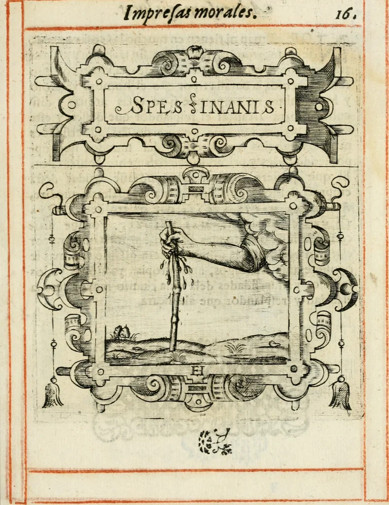 An illustration from Empresas morales, 1581, leaf 38
