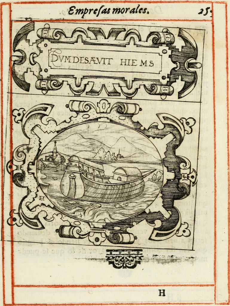 An illustration from Empresas morales, 1581, leaf 56