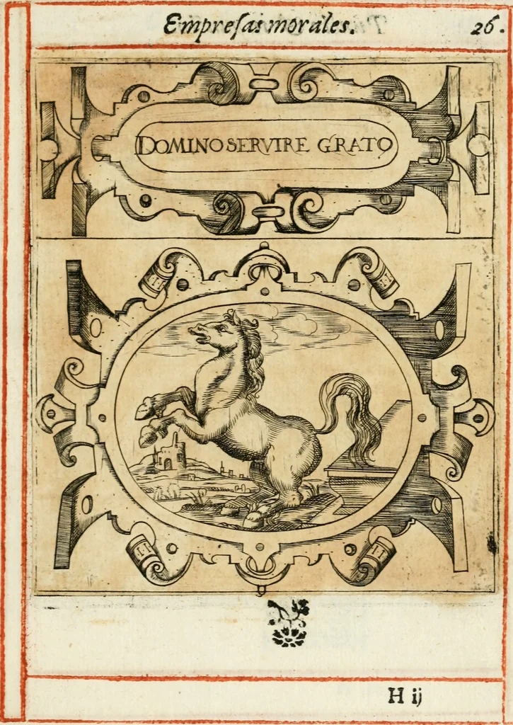 An illustration from Empresas morales, 1581, leaf 58