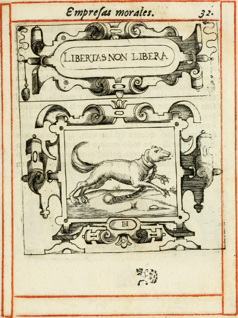 An illustration from Empresas morales, 1581, leaf 70