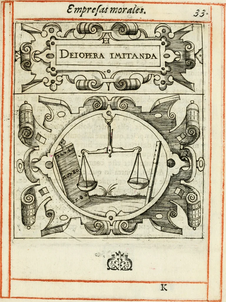 An illustration from Empresas morales, 1581, leaf 72