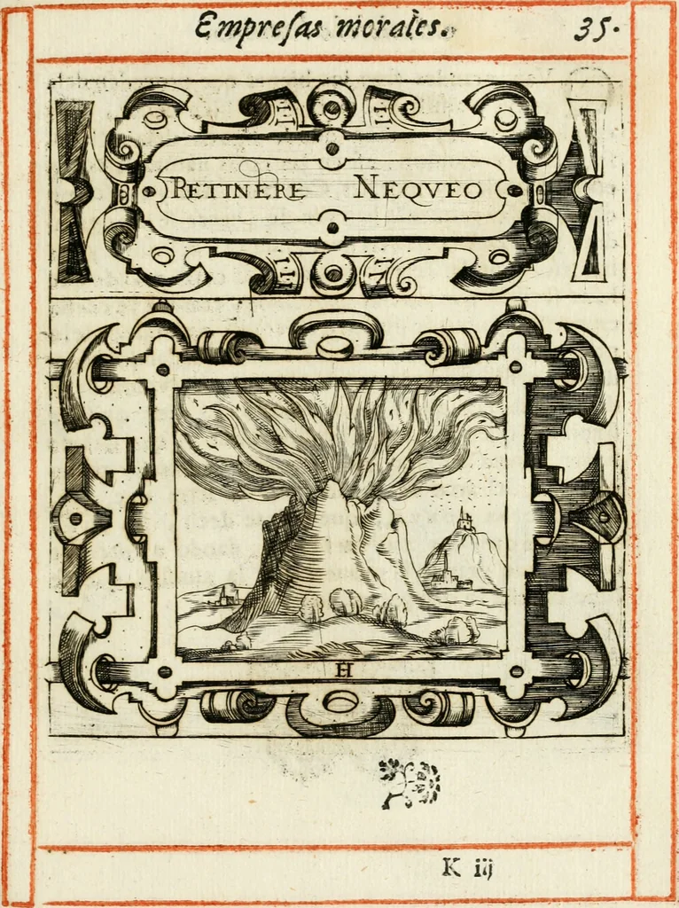 An illustration from Empresas morales, 1581, leaf 76