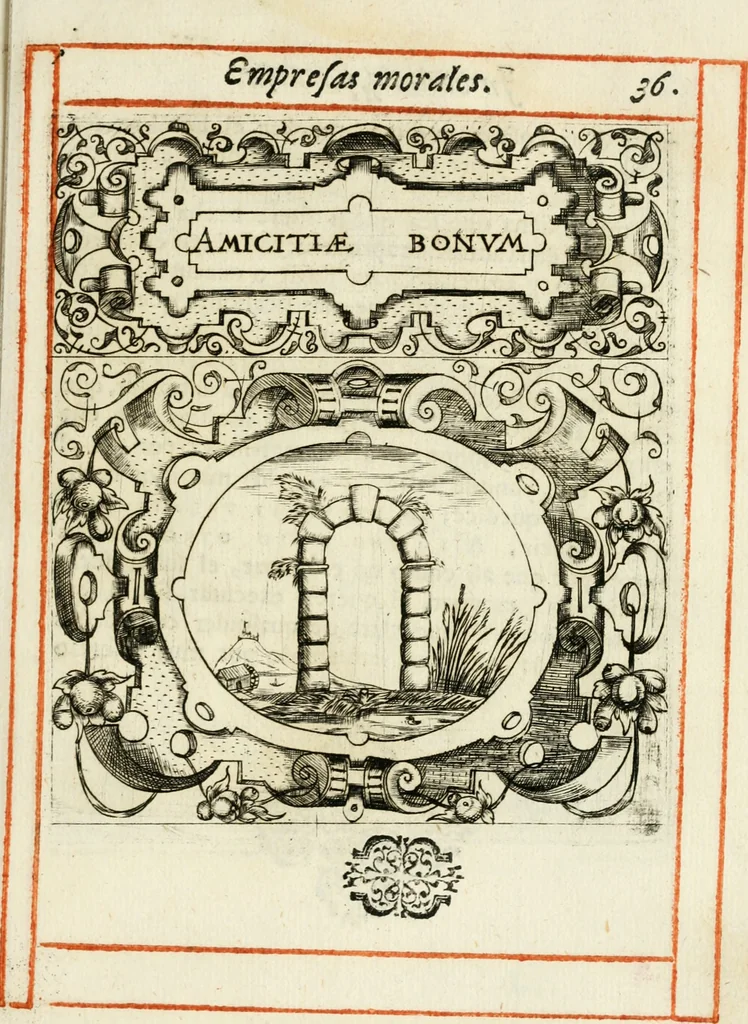 An illustration from Empresas morales, 1581, leaf 78