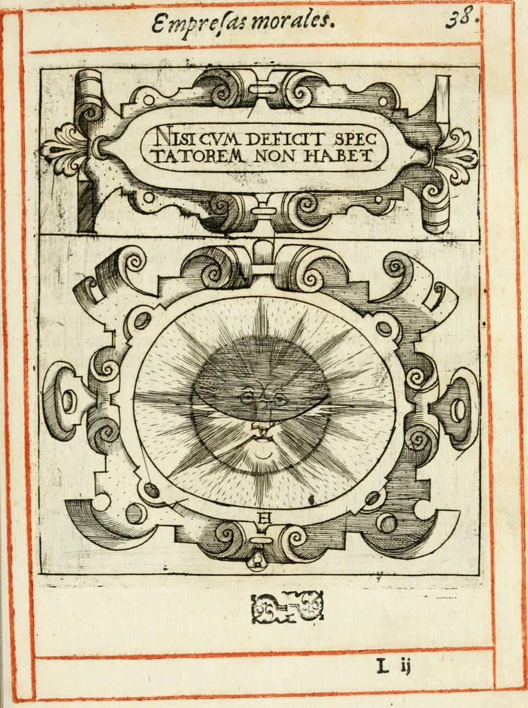 An illustration from Empresas morales, 1581, leaf 82